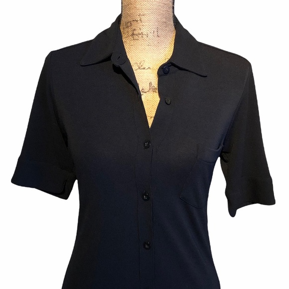 Apostrophe Fitted Buttoned Black Dress Size S - Picture 8 of 15